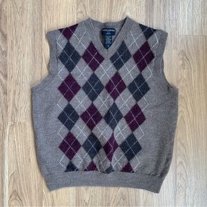 Banana Republic Merino Wool Argyle Sweater Vest